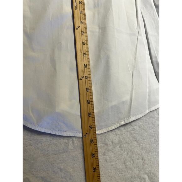 Christian Dior Mens 17x34 White Designer Dress Shirt Concealed Hidden Button - Picture 15 of 16